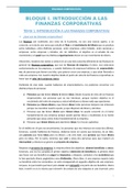 Tema 1&period; Introducci&oacute;n a las finanzas corporativas