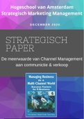 Voorbeeld Essay HVA Channel Management Strategisch Management Paper 2020