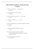 BIOS 252 Midterm Exam Review – Question and Answers (Graded A)