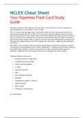 NCLEX Cheat Sheet Your  Flash Card Study Guide