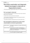 Samenvatting: Neurologic examination and diagnostic testing
