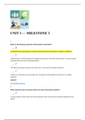 HIS 104 US HISTORY 1 UNIT3-MILESTONE 4 Questions And Answers 