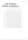 Study Schedule Planning Document for Semester