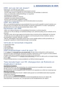 Alle stof die nodig is voor het vak HRM 3