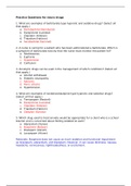 NR 293 Week 3 and 4 Practice Questions for Neuro Drugs- Chamberlain College of Nursing