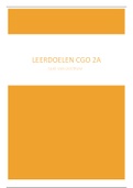 Leerdoelen 2A CGO