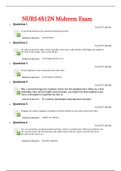 NURS 6512N Midterm Exam Questions With Answers &lpar;Latest Update&rpar;