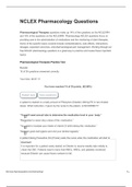 NCLEX Pharmacology Questions