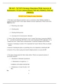NR 442 - NCLEX Strategy Questions With Answers & Rationales.