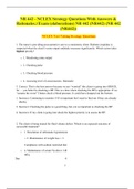 NR 442 - NCLEX Strategy Questions With Answers & Rationales&period;