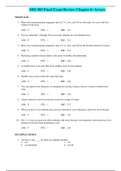 MIS 505 Final Exam Review Chapter 6: Arrays|latest answered fall 2020/2021.