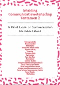 Samenvatting:  Inleiding Communicatiewetenschap ICW, Deeltentamen 2 (77511100AY) 