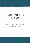 LPC Business Law and Practice Notes - Distinction 2020