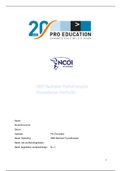 Propedeuse Portfolio HBO Bachelor Fysiotherapie NCOI/Pro Education Cijfer: 7