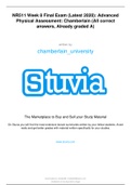 NR511 Week 8 Final Exam &lpar;Latest 2020&rpar;&colon; Advanced Physical Assessment&colon; Chamberlain &lpar;All correct answers&comma; Already graded A&rpar;