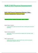 NUR 2180 / NUR2180: Physical Assessment Module 3 Quiz (Latest 2024 / 2025) Rasmussen
