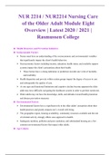 NUR 2214 / NUR2214 Nursing Care of the Older Adult Module Eight Overview | Latest 2020 / 2021 | Rasmussen College