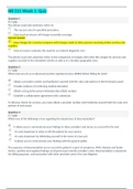 NR 511 Week 1&colon; Quiz &lpar;VERIFIED SOLUTION&rpar;