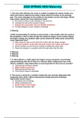 2020 SPRING HESI Maternity &lpar;VERIFIED SOLUTION&rpar;