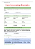 Samenvatting Grammaire Grandes Lignes havo/vwo 4-6 Référence, ISBN: 9789001880132  Frans