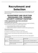 Summary Unit 13  Recruitment and Selection (A/502/5434)