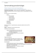Samenvatting/Aantekeningen van de kennisclips van Parodontologie 