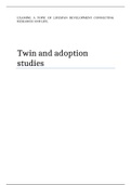 EXAMINE A TOPIC OF LIFESPAN DEVELOPMENT CONNECTING RESEARCH AND LIFE.   Twin and adoption studies    Twin studies are the majorly significant tool in dissecting the nature versus nurture argument. Identical twins are siblings whose genotypes are replicate