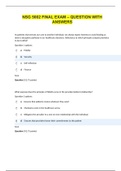 NSG 5002 FINAL EXAM &ndash; QUESTION WITH ANSWERS&lpar;VERIFIED SOLUTION&rpar;