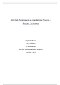 BUS 526 Assignment 4 Negotiation Process – Strayer University | Negotiation Process
