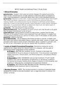 NR 222 Exam 3 Study Guide, Health and Wellness, Chamberlain College of Nursing