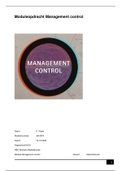 Module opdracht Managementcontrol beoordeeld met een super mooie 8 !!!!