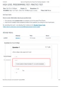 ECET 497 High-Level Programming Test&lowbar; Practice Test&lowbar; Technology Integration II - 14096