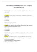 Biochemistry C 785 Module 5 Quiz 2020 – Western Governors University | Biochemistry C785 Module 5 Quiz 2020 