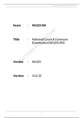 NCLEX RN Versions 1 -12  With 850 Questions And Answers/Rationales /  NCLEX RN (NCLEXRN) Test Bank >latest spring 2022/2023 (updated)