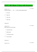 PSYC 304 Week 2 Quiz with all the Answers(15/15).