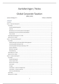 Aantekeningen/Notes Global Corporate Taxation 2020/2021