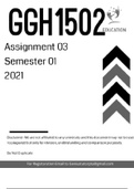 GGH1502  ASSIGNMENT 3 SEMESTER 1 2021 SOLUTIONS