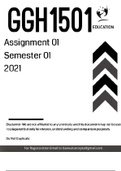 GGH1501  ASSIGNMENT 1 SEMESTER 1 2021 SOLUTIONS