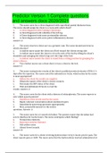 Predictor Version 1 Complete questions and answers docs 2020&sol;2021 