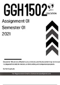 GGH1502 ASSIGNMENT 1,2 AND 3 PACK SEMESTER 1 2021