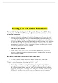 NURSING PN 124 Nursing Care of Children Remediation