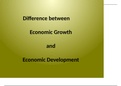 Difference between         Economic Growth  and  Economic Development