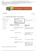NR 509 Week 2 Shadow Health Respiratory Physical Assessment SUBJECTIVE DATA COLLECTION
