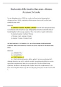 Biochemistry C785 Module 1 Quiz 2020 – Western Governors University | Biochemistry C 785 Module 1 Quiz 2020 – A Grade