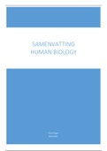Samenvatting Human Biology 1ste Bach Psychologie