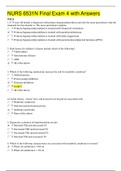 NURS 6531N Final Exam 4 with Answers