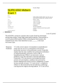 NURS 6550 Midterm Exam 1(Download To Score An A)