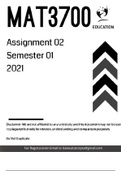 MAT3700 Assignment 2 Semester 1 2021 Solutions