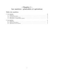 Calcul Matriciel - Chapitre 1 - L2S4