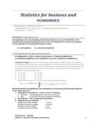 Samenvatting Anderson - Statistics for Business and Economics